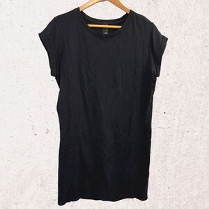 Bobi Black Boxy Mini Dress